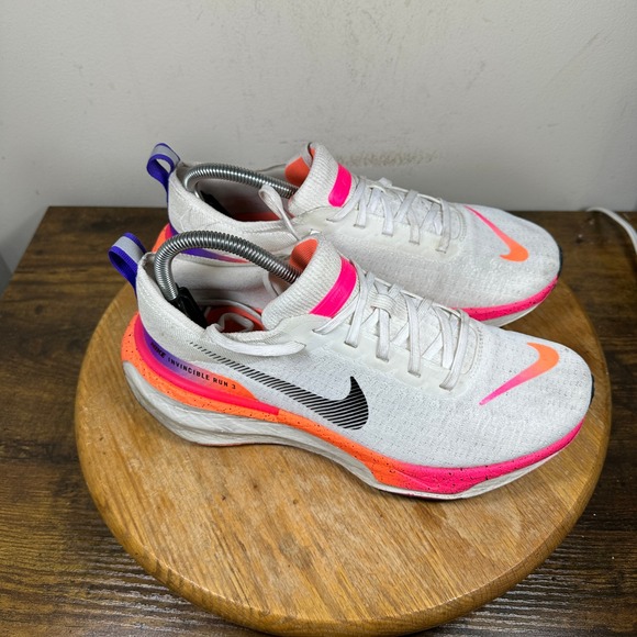 Nike Invincible Run Flyknit 3 Women's Running Shoes HF5025-100 Pink Orange US 9 - Picture 1 of 9